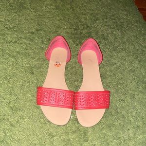 Red Flat Sandals